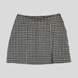 Urban Outfitters BDG Black White Check Stretch Cotton Mini Skirt Womens M